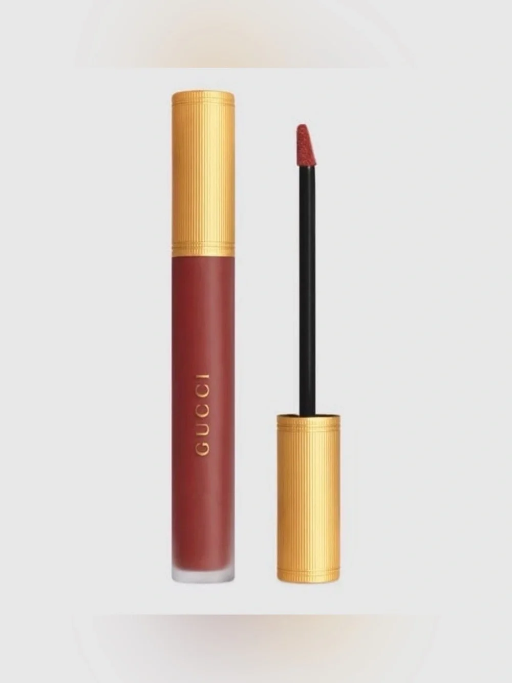 Gucci Liquid Lipstick - Nellie Cherry - Gold Cap